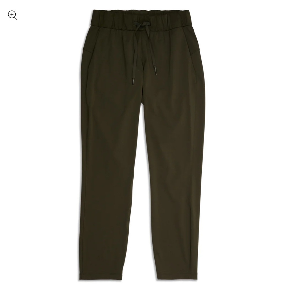 Lululemon On the Fly 7/8 Pant Woven Dark Olive Size 2